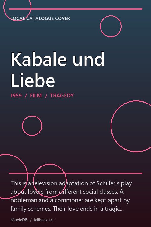 Kabale und Liebe poster