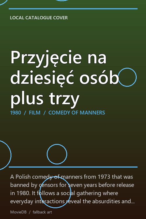 Przyjęcie na dziesięć osób plus trzy poster