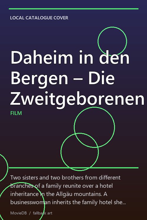 Daheim in den Bergen – Die Zweitgeborenen poster