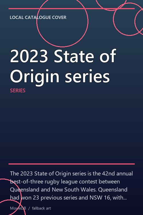 2023 State of Origin series poster