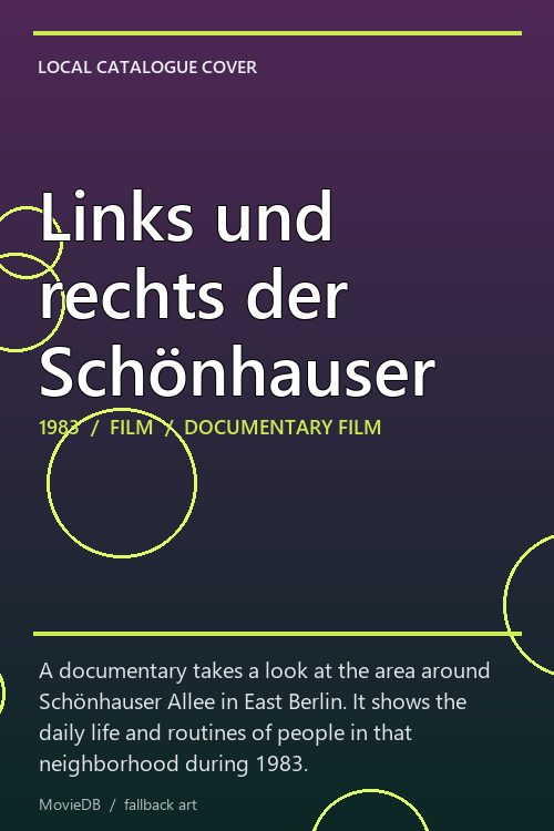 Links und rechts der Schönhauser poster
