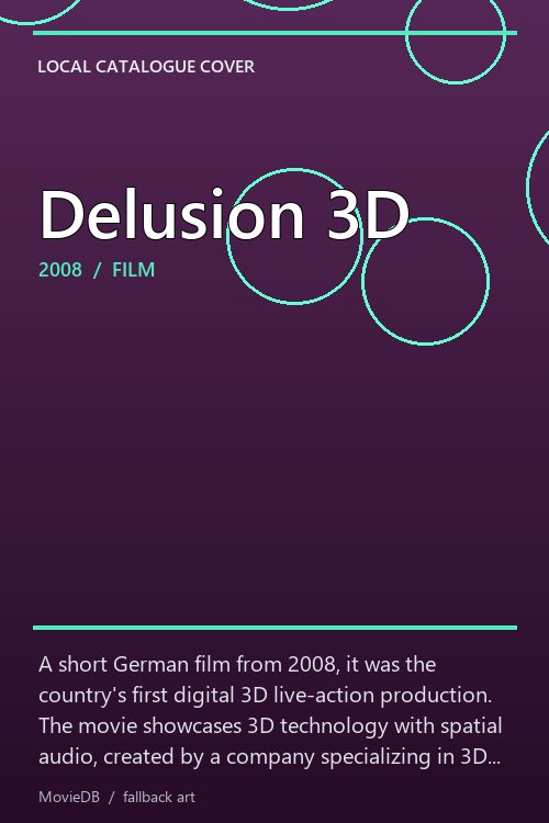 Delusion 3D poster