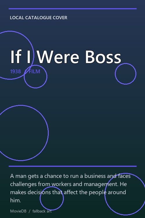 If I Were Boss poster