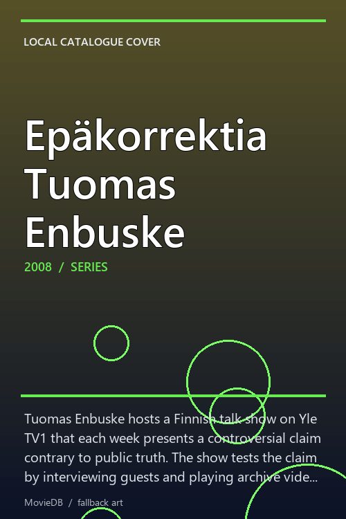 Epäkorrektia Tuomas Enbuske poster