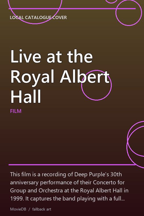 Live at the Royal Albert Hall poster