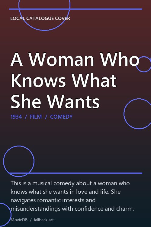 A Woman Who Knows What She Wants poster