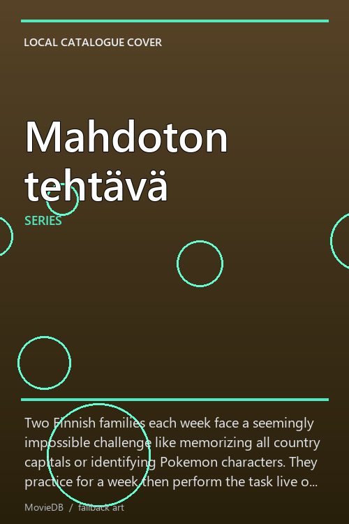 Mahdoton tehtävä poster