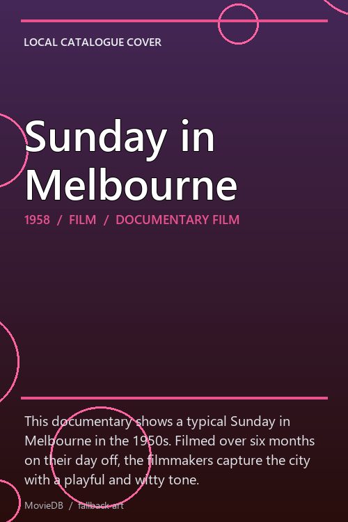 Sunday in Melbourne poster