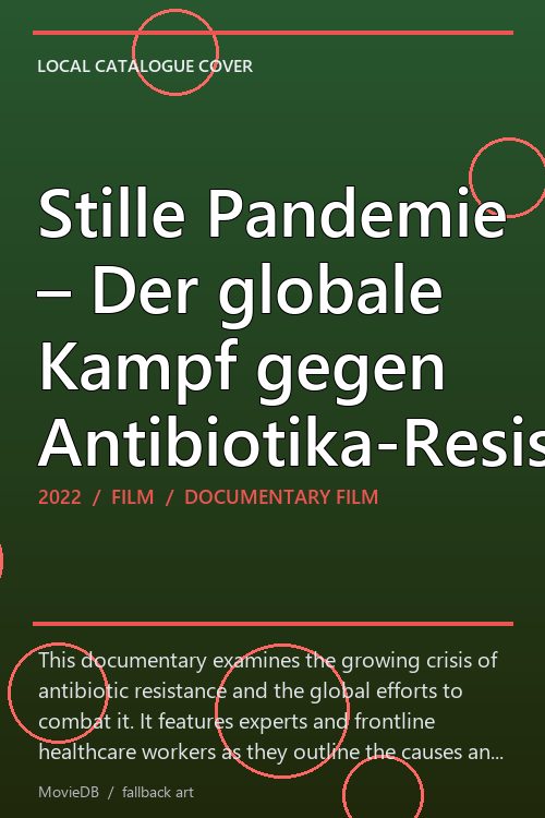 Stille Pandemie – Der globale Kampf gegen Antibiotika-Resistenz poster