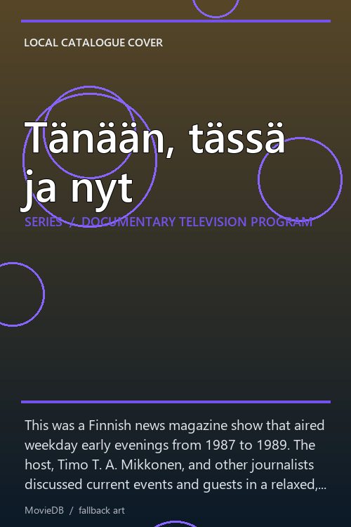 Tänään, tässä ja nyt poster