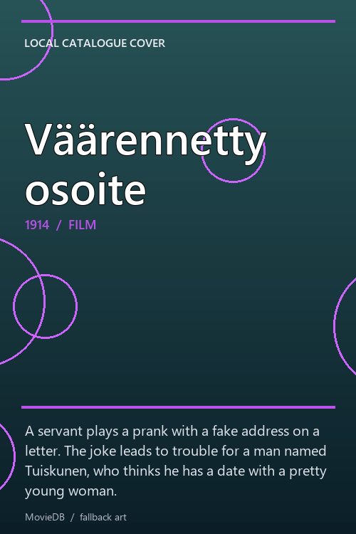 Väärennetty osoite poster