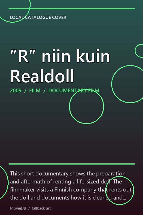 ”R” niin kuin Realdoll poster