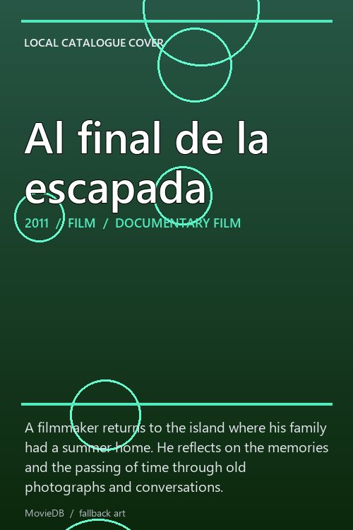 Al final de la escapada poster