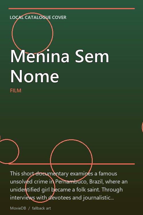 Menina Sem Nome poster