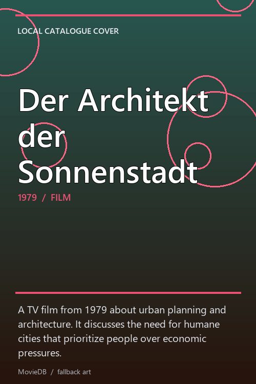 Der Architekt der Sonnenstadt poster