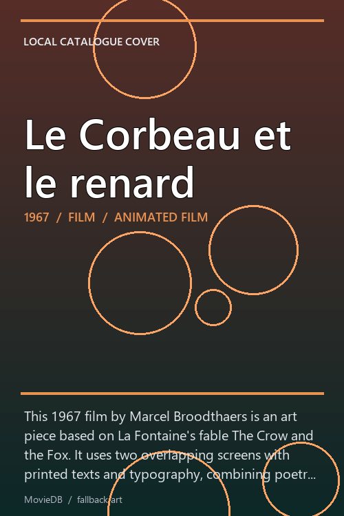 Le Corbeau et le renard poster