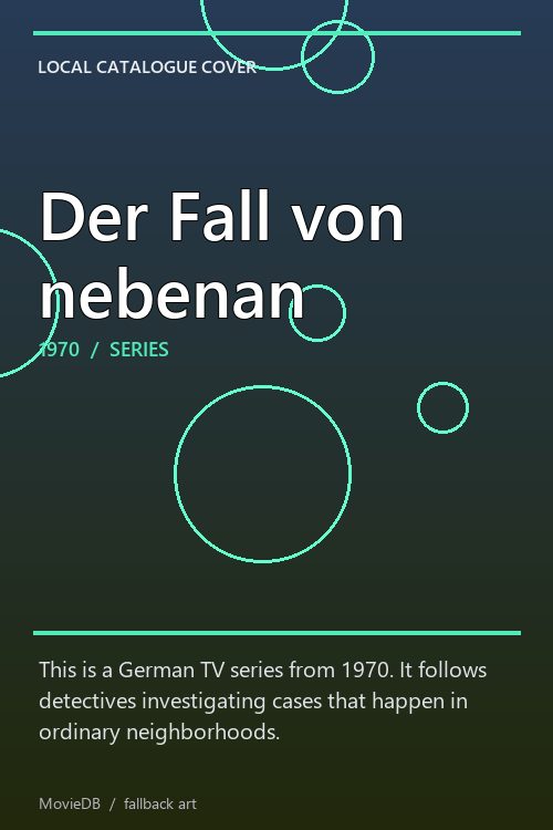 Der Fall von nebenan poster