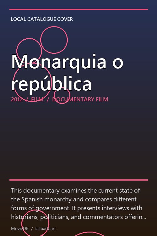 Monarquia o república poster