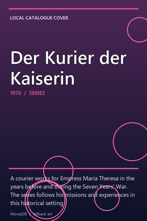 Der Kurier der Kaiserin poster