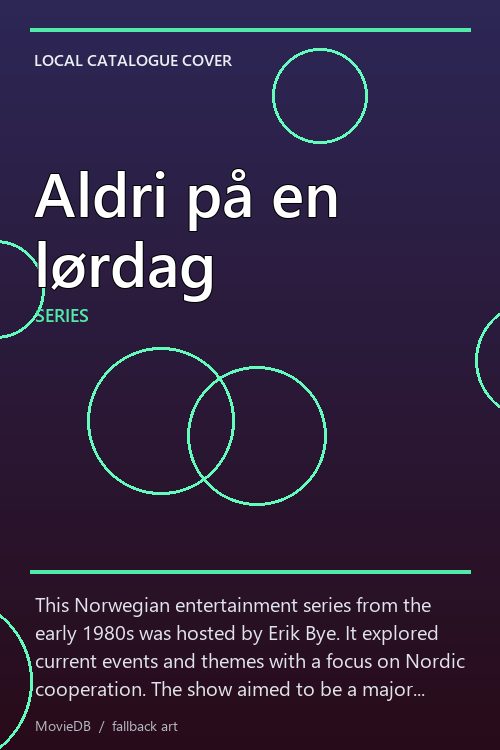 Aldri på en lørdag poster