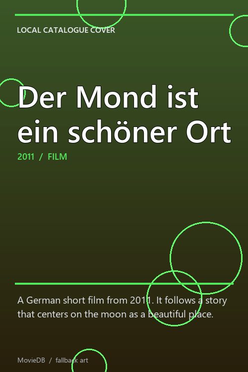 Der Mond ist ein schöner Ort poster