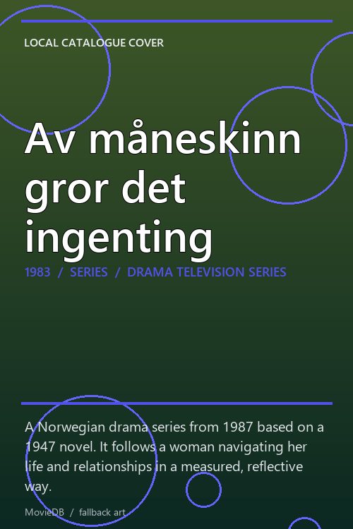 Av måneskinn gror det ingenting poster