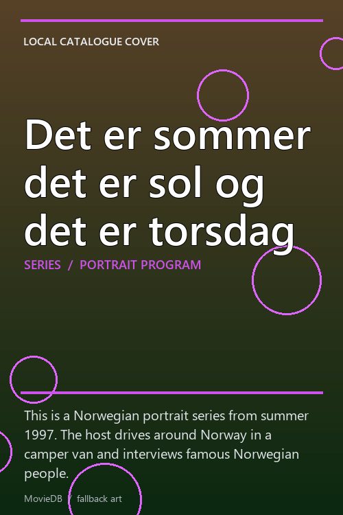 Det er sommer det er sol og det er torsdag poster
