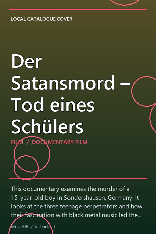 Der Satansmord – Tod eines Schülers poster