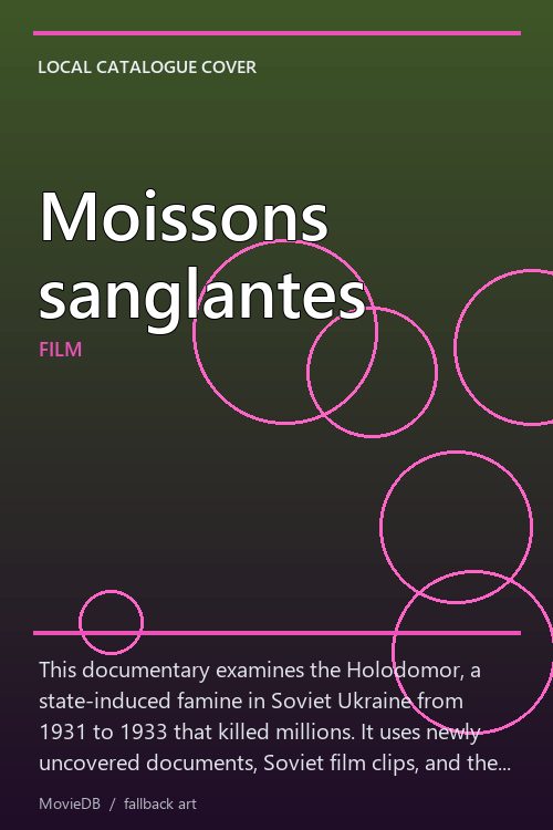 Moissons sanglantes poster