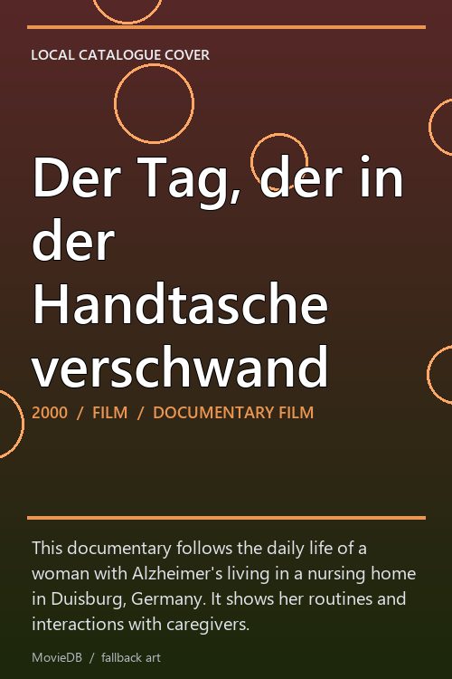 Der Tag, der in der Handtasche verschwand poster