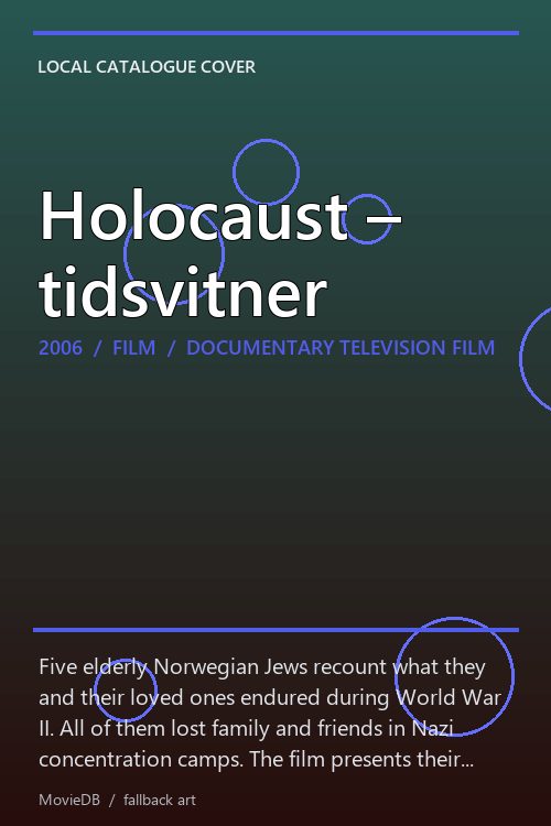 Holocaust – tidsvitner poster