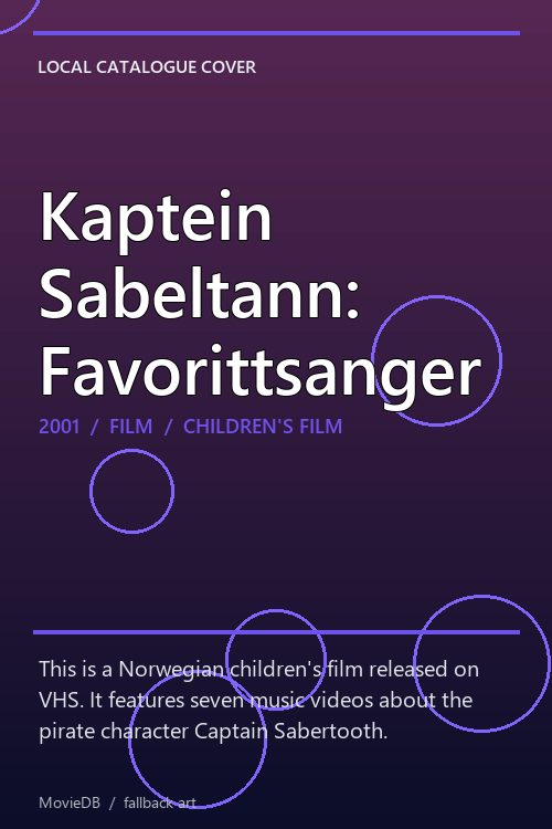 Kaptein Sabeltann: Favorittsanger poster