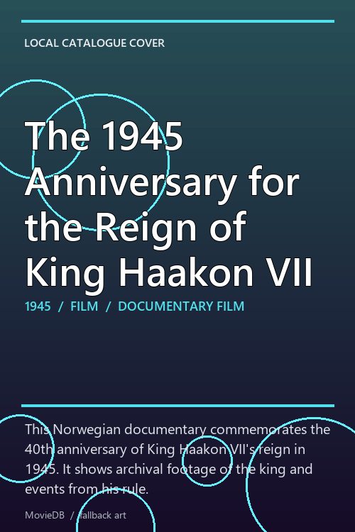The 1945 Anniversary for the Reign of King Haakon VII poster
