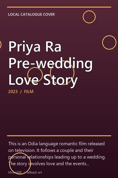 Priya Ra Pre-wedding Love Story poster