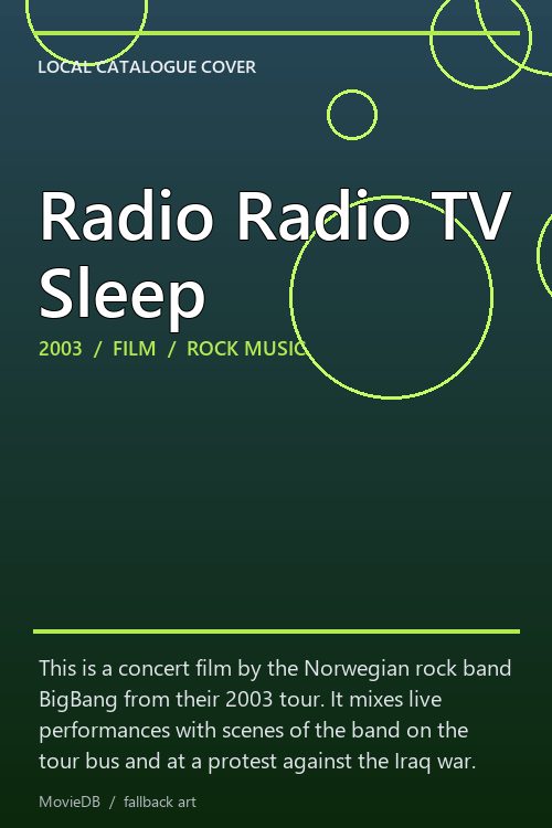 Radio Radio TV Sleep poster