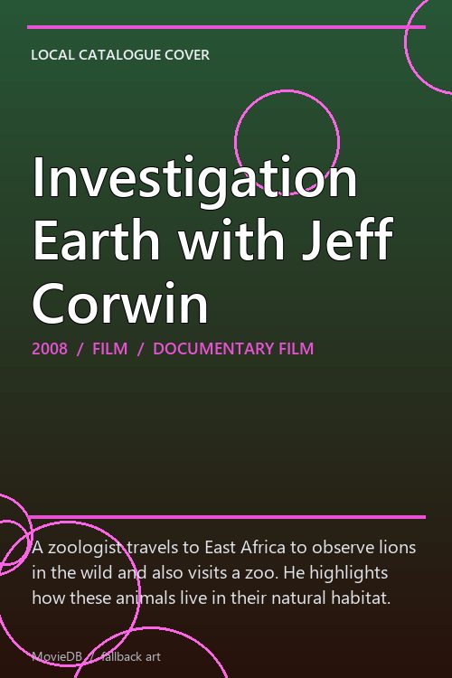 Investigation Earth with Jeff Corwin poster