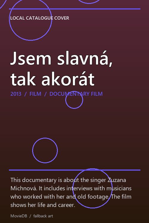 Jsem slavná, tak akorát poster