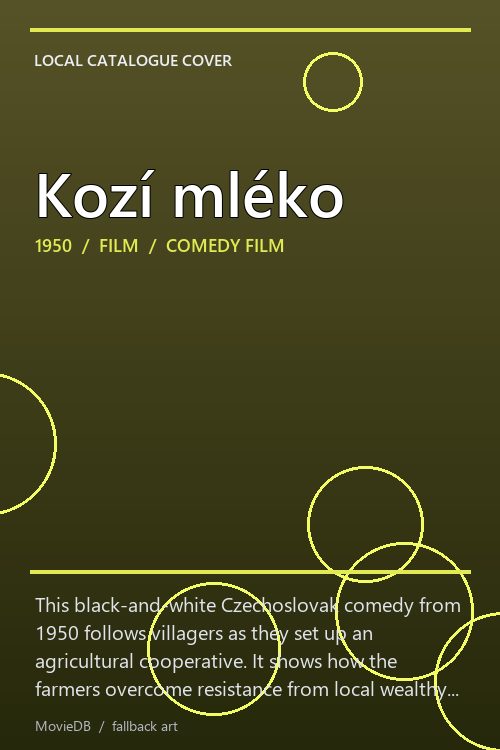 Kozí mléko poster