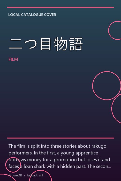 二つ目物語 poster