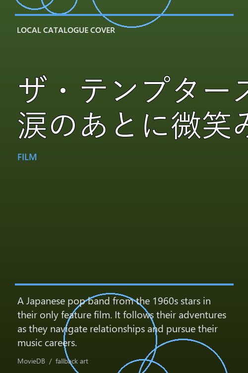 ザ・テンプターズ 涙のあとに微笑みを poster