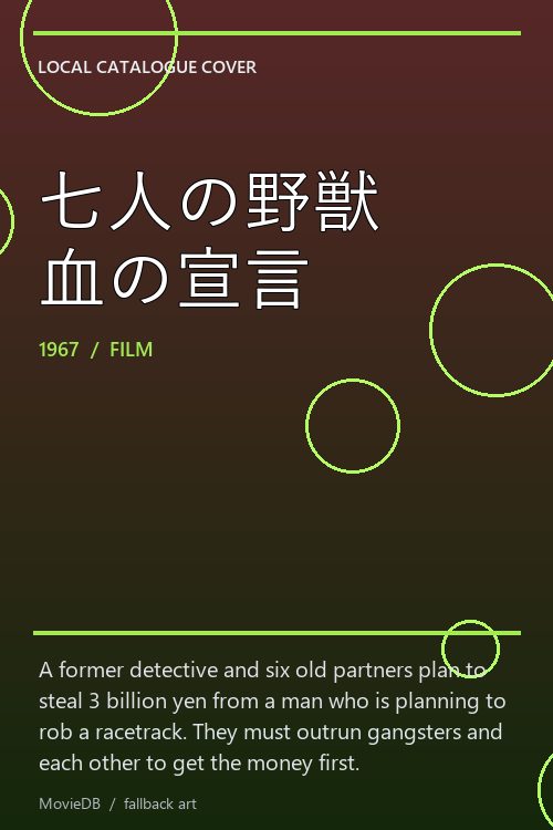 七人の野獣 血の宣言 poster