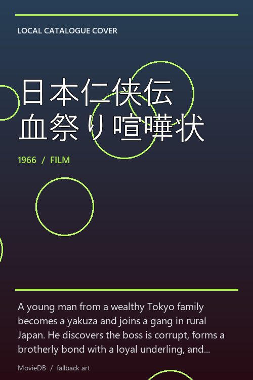 日本仁侠伝 血祭り喧嘩状 poster
