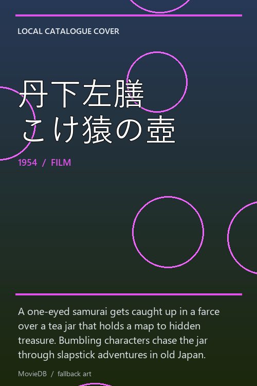 丹下左膳 こけ猿の壺 poster