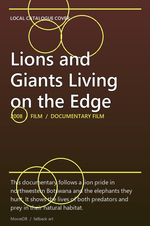 Lions and Giants Living on the Edge poster