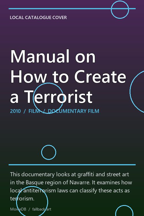 Manual on How to Create a Terrorist poster