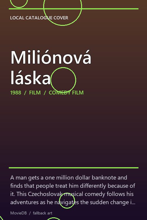 Miliónová láska poster