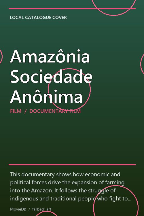 Amazônia Sociedade Anônima poster