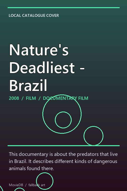Nature's Deadliest - Brazil poster