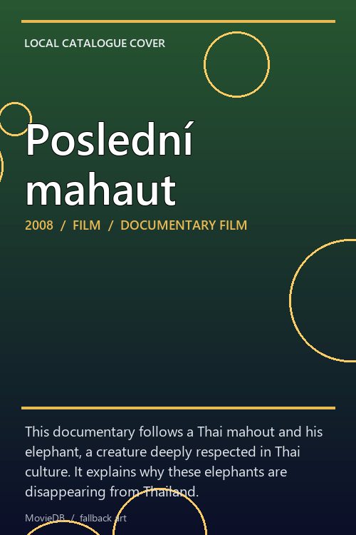 Poslední mahaut poster