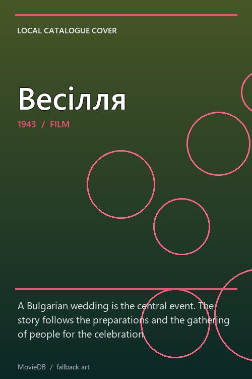 Весілля poster